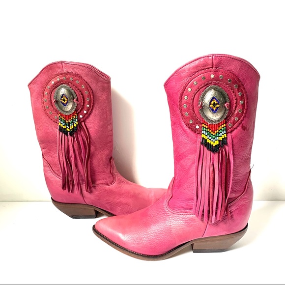 Vintage Shoes - Vintage Zodiac Leather Cowgirl Western Boots